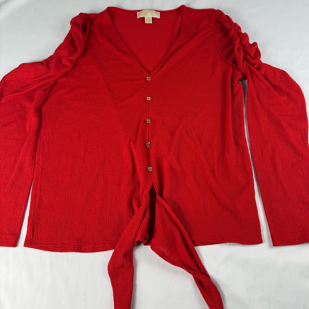 Michael Kors Red Button-Down Women's Shirt
